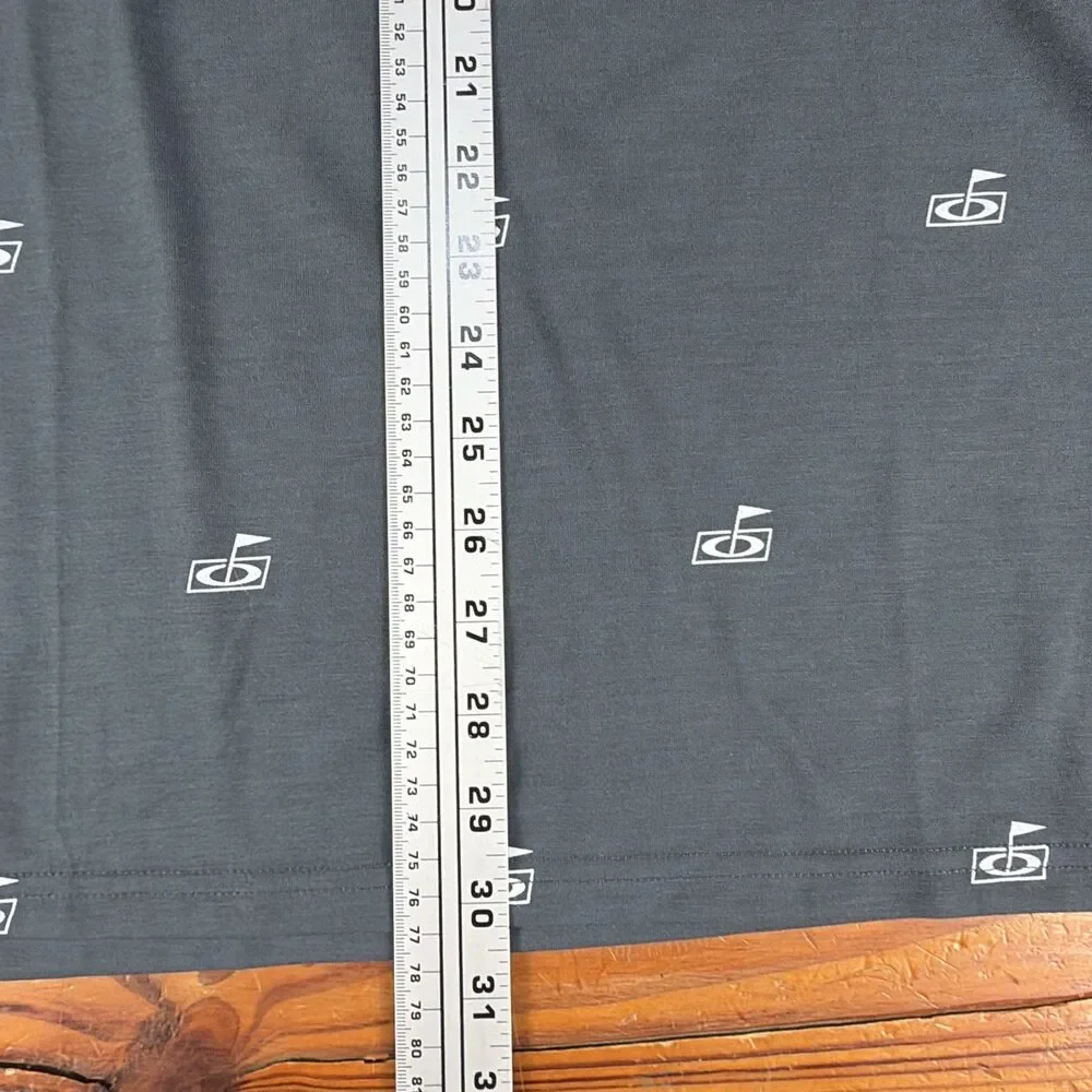Oakley Hydrolix Golf Flag Print Gray Performance Stretch Polo Shirt Mens Sz XXL